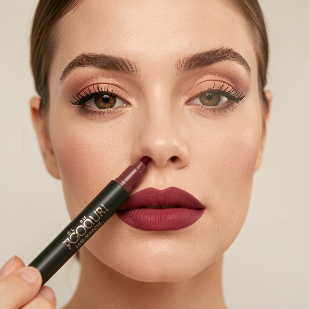 Charlotte Tilbury Lip Cheat dudak kalemi Pillow Talk tonunda, ince uçlu kalıcı dudak kalemi