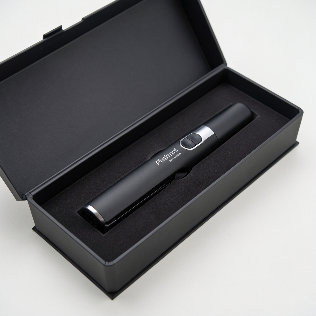 ghd Platinum+ akıllı saç düzleştirici, siyah seramik plakalı düzleştirici kutu içinde, 185 derece sabit ısı teknolojisi