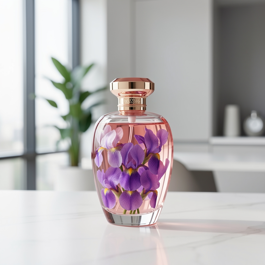 Lancôme La Vie est Belle EDP pembe çiçekli şişe tasarımı, iris ve patşuli içeren 75ml ışıltılı cam şişe