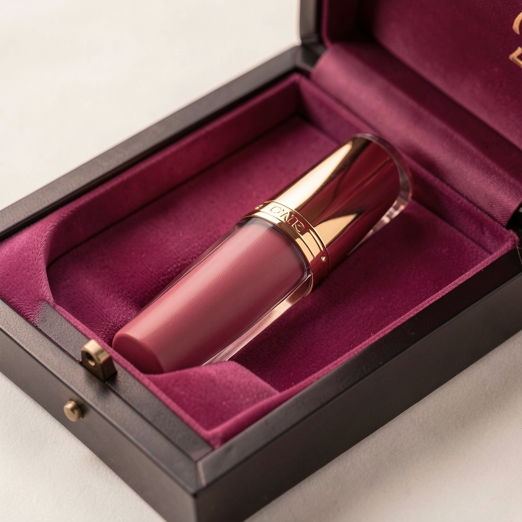 Charlotte Tilbury Matte Revolution Pillow Talk ruj, pembe-nud rengi saten ambalaj içinde lüks ruj